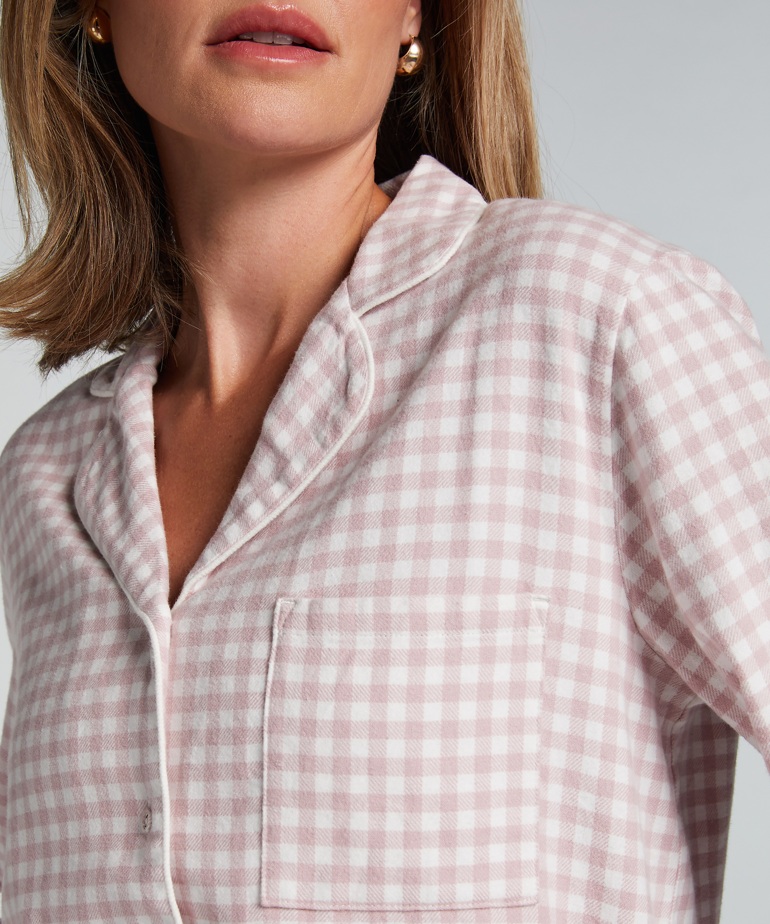 Top de pijama Flanel Essentials, Morado, main