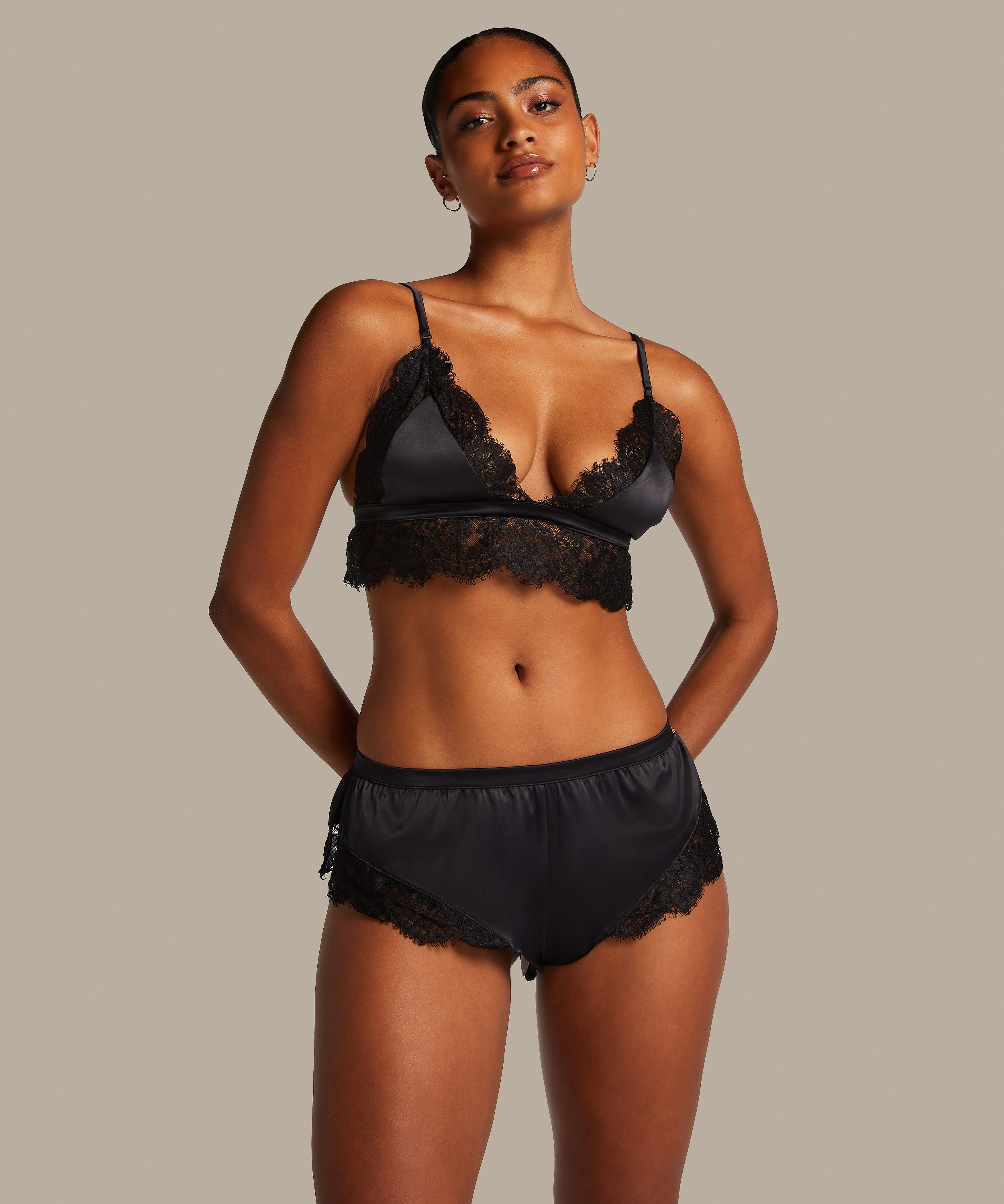Bralette Valerie, Negro, main