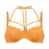 Top de bikini de lúrex Scallop, Naranja