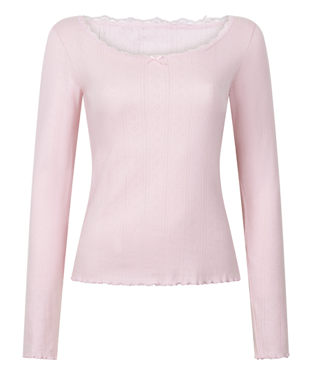 Top de pijama Pointelle, Rosa