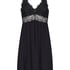 Vestido lencero Nora Lace, Negro