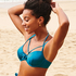 Top de bikini de aros preformado Sunset Dream, Azul