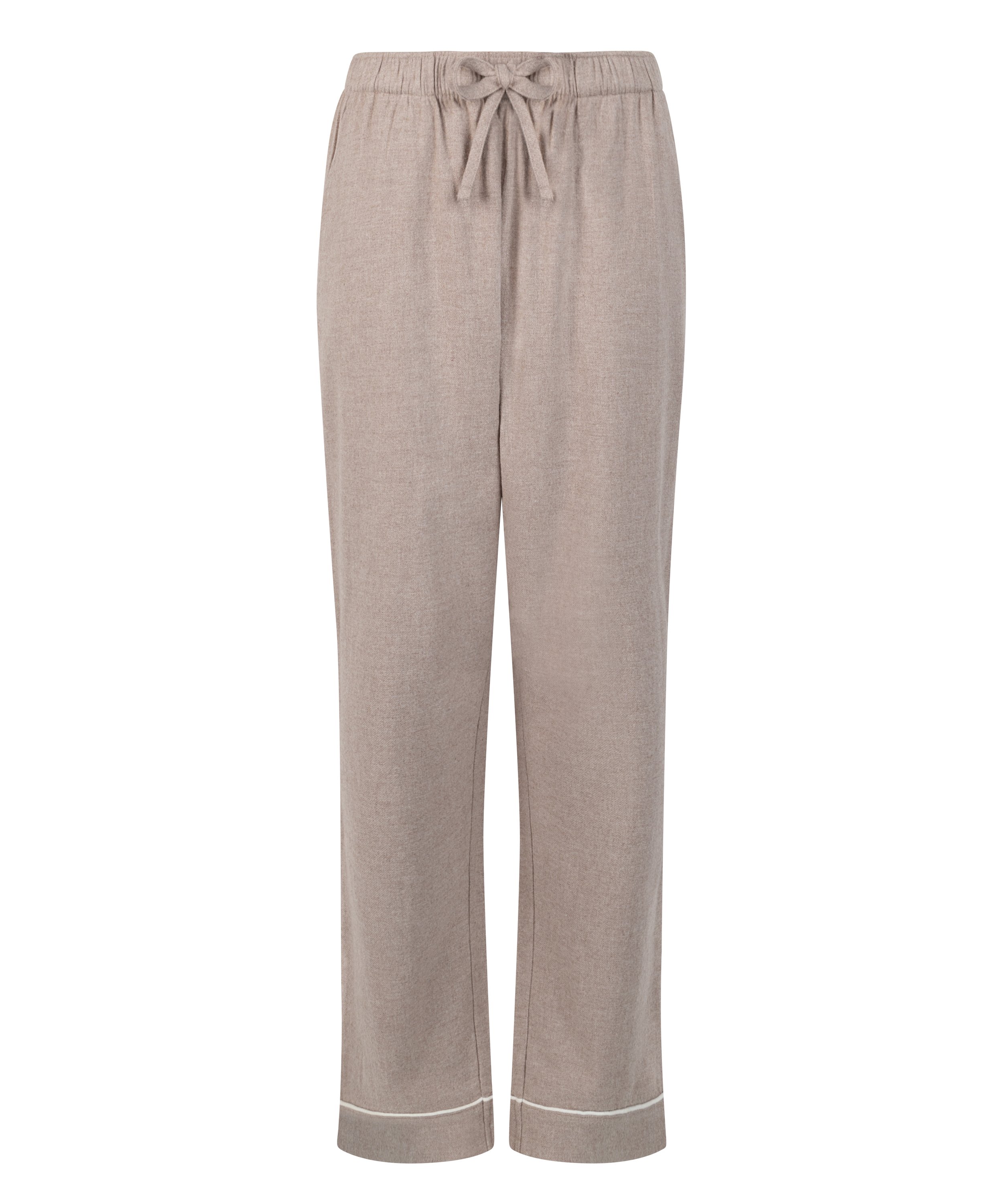 Pantalones de pijama de franela, Beige, main