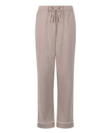 Pantalones de pijama de franela, Beige