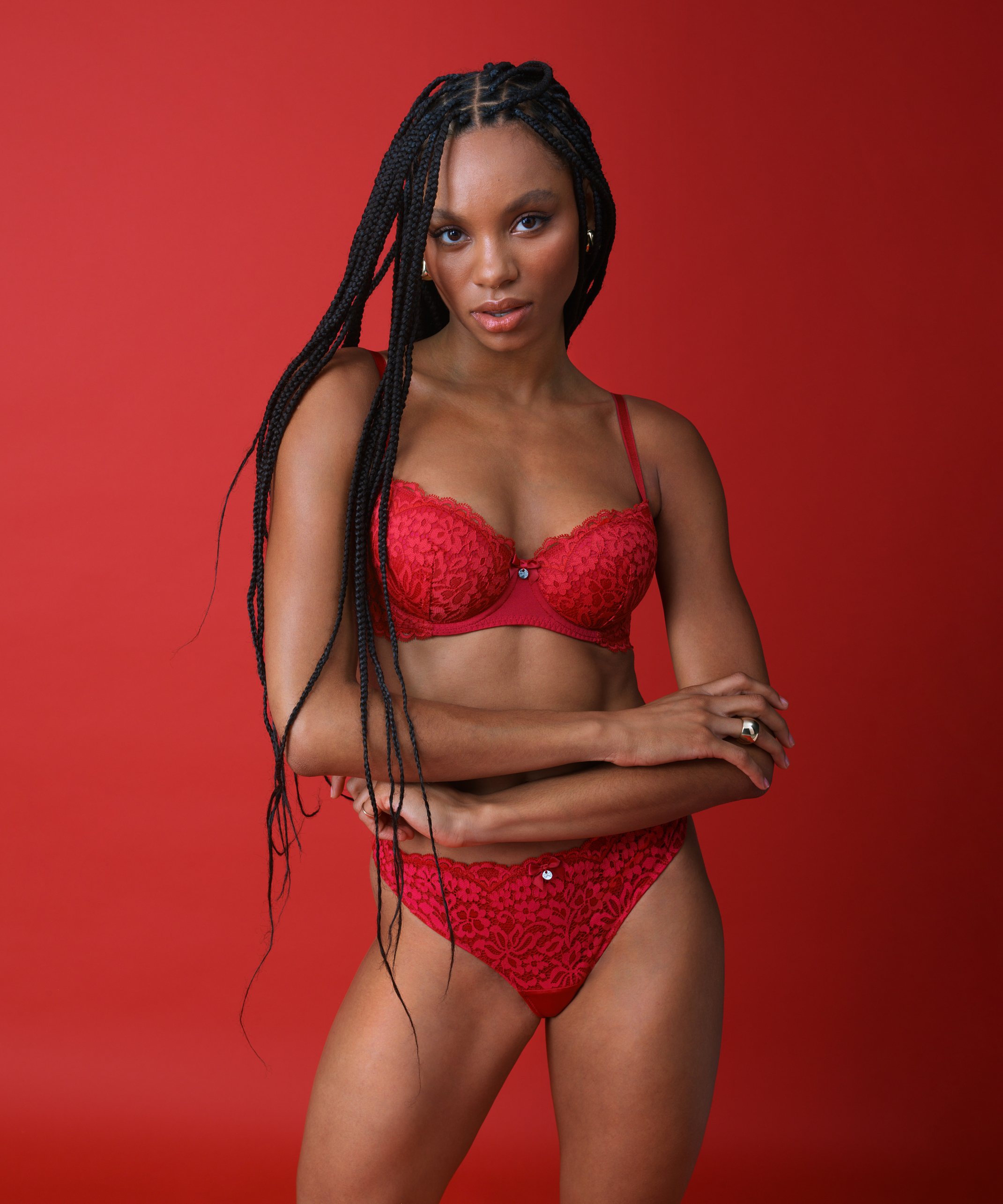 Sujetador de aros bh Rose, Rojo, main