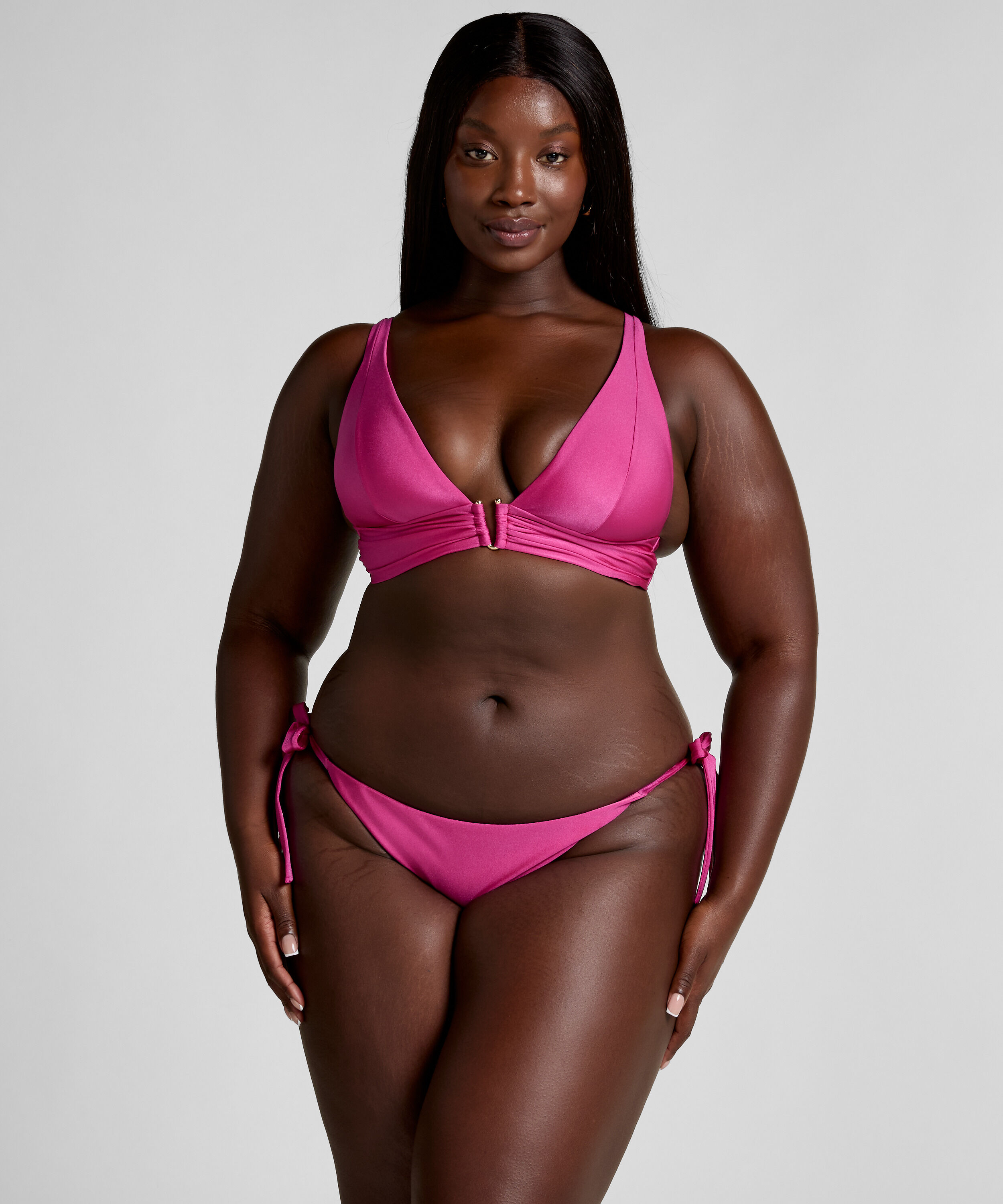 Top de bikini de triángulo Luna