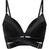 Sujetador de aros longline push-up acolchado Colette, Negro