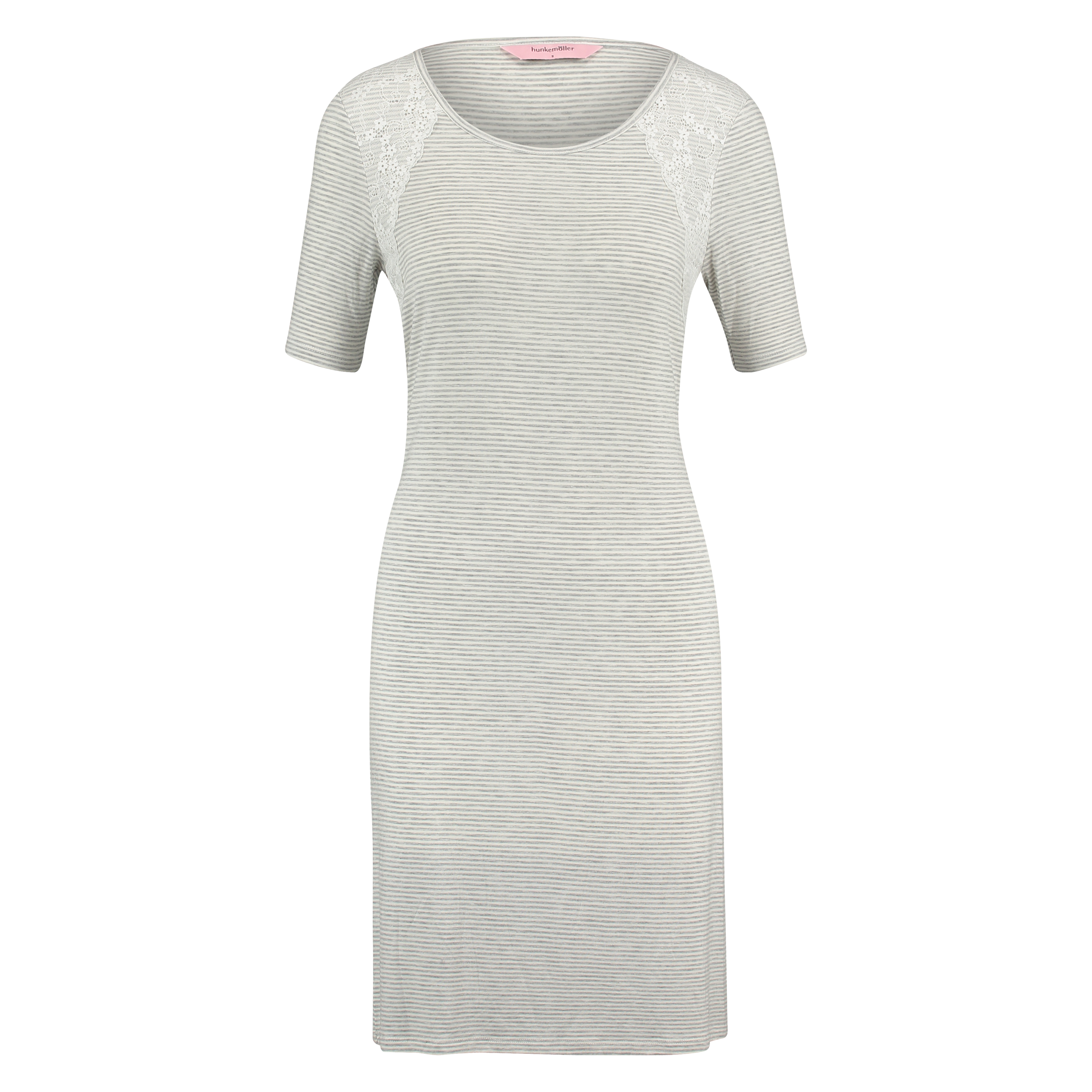 Camisón de escote redondo, Gris, main