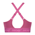HKMX Sujetador deportivo The Crop Logo nivel 1, Rosa