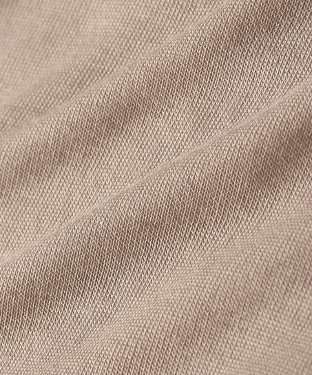 Camiseta super suave de cachemir con escote barco, Marrón