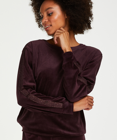 Top de terciopelo Shimmer, Morado