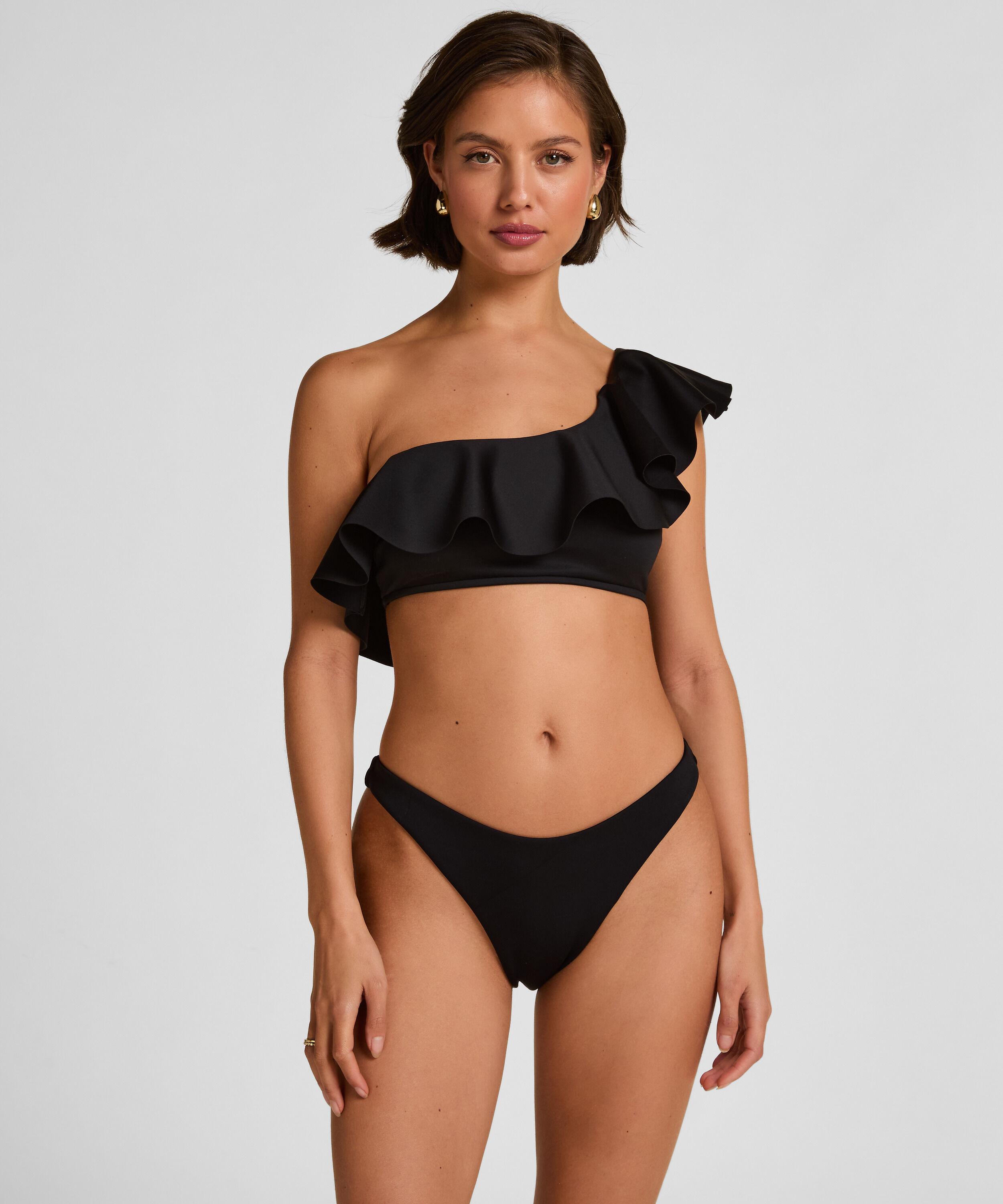 Braguita de Bikini Highleg Malibu, Negro
