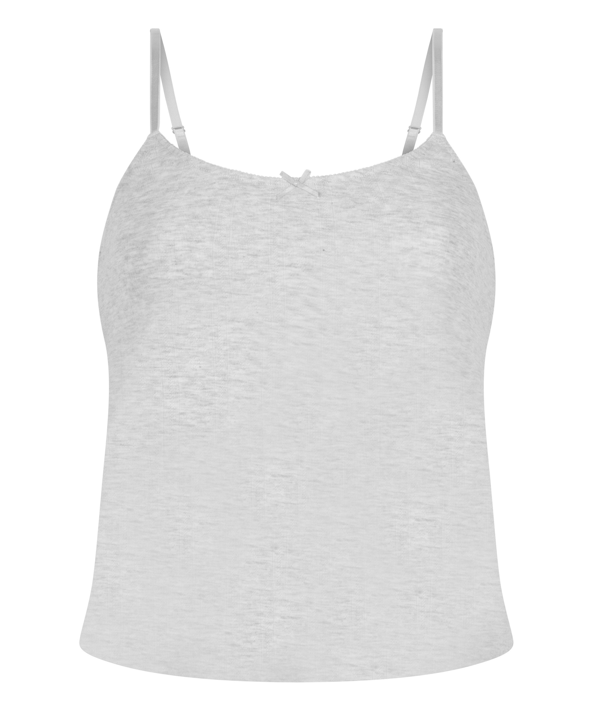 Top de pijama en pointelle, Gris, main