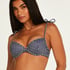 Top de bikini con aros preformado Seychelles, Azul