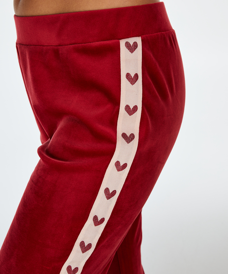 Pantalón de jogging de terciopelo, Rojo