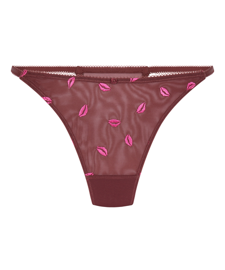 Tanga de pernera alta Frida, Rojo