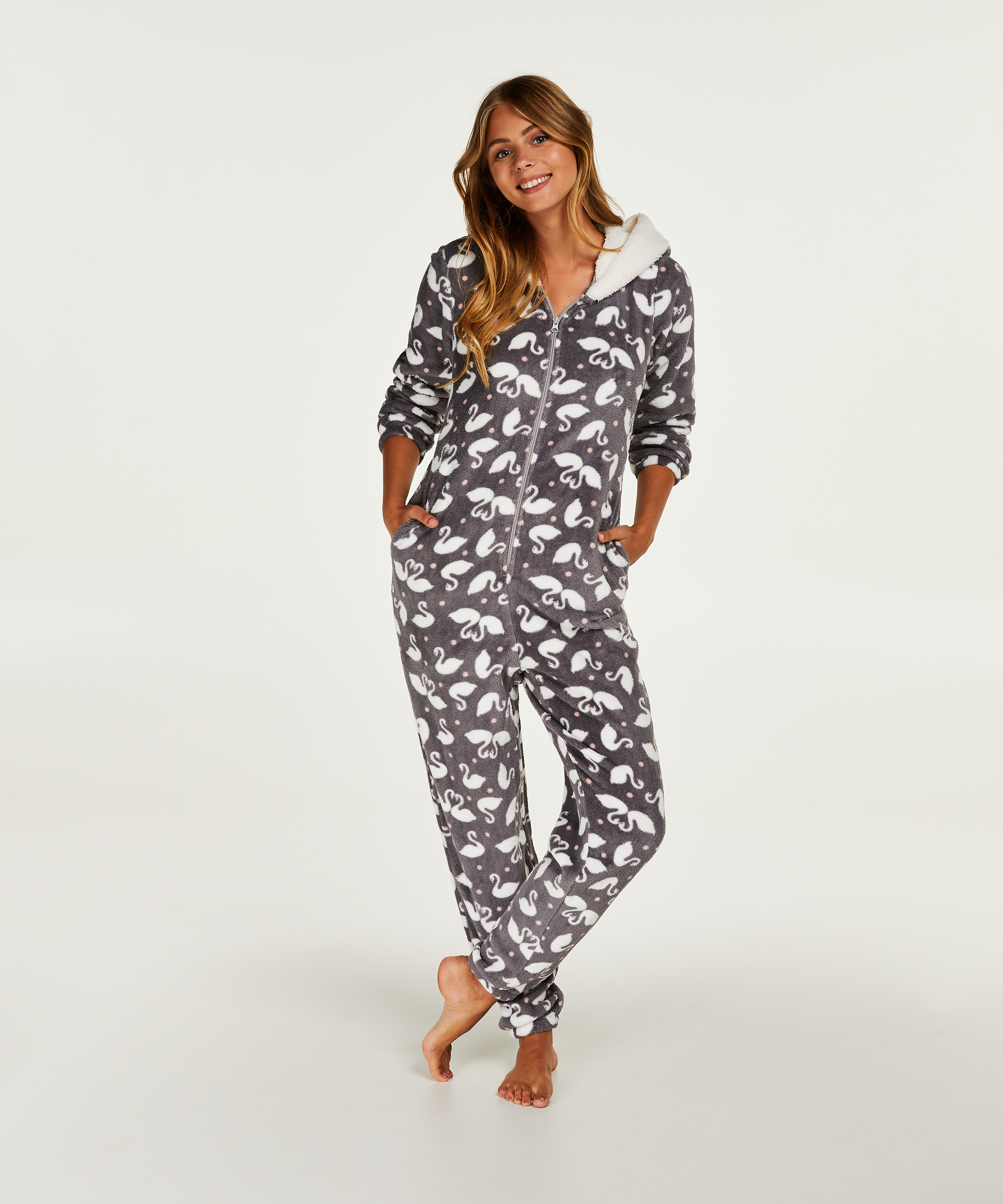 Onesie polar, Gris, main