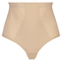 Tanga festoneado moldeador de cintura alta - Level 3, Beige