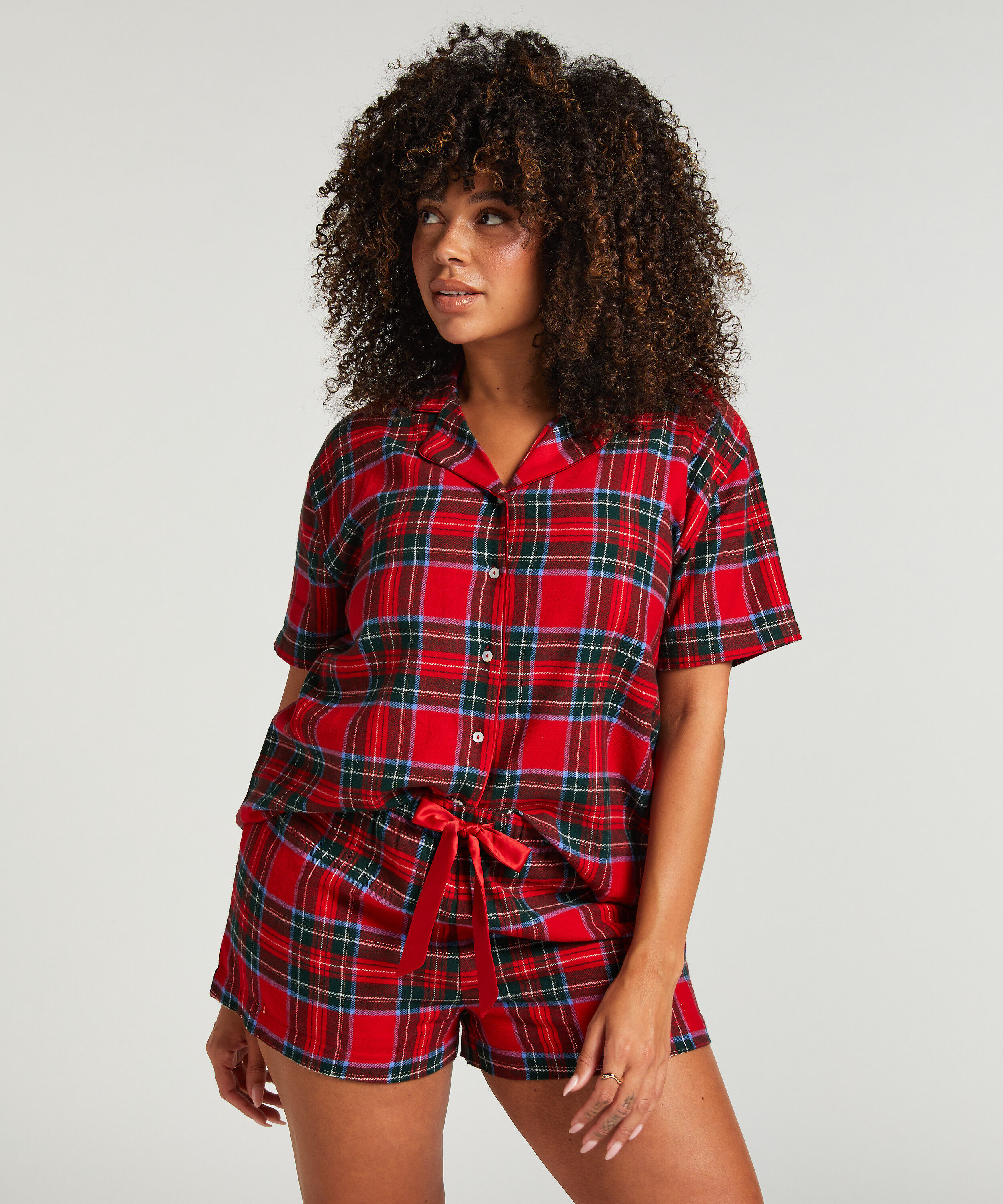 Conjunto de pijama Twill, Rojo