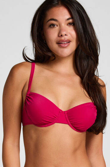 hunkemoller top de bikini bardolino con aros y relleno rosa