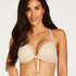 Bikini push-up Top Lurex Crochet, Blanco