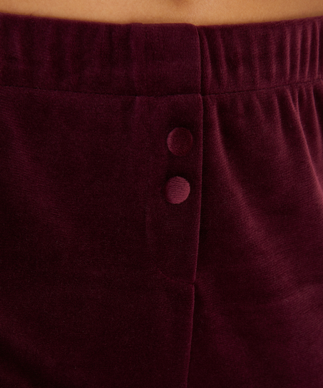 Pantal&oacute;n corto de terciopelo, Morado