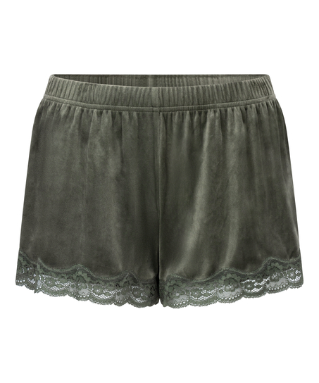 Short Velours Lace, Verde