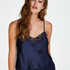 Camiseta top Satin Lace, Azul