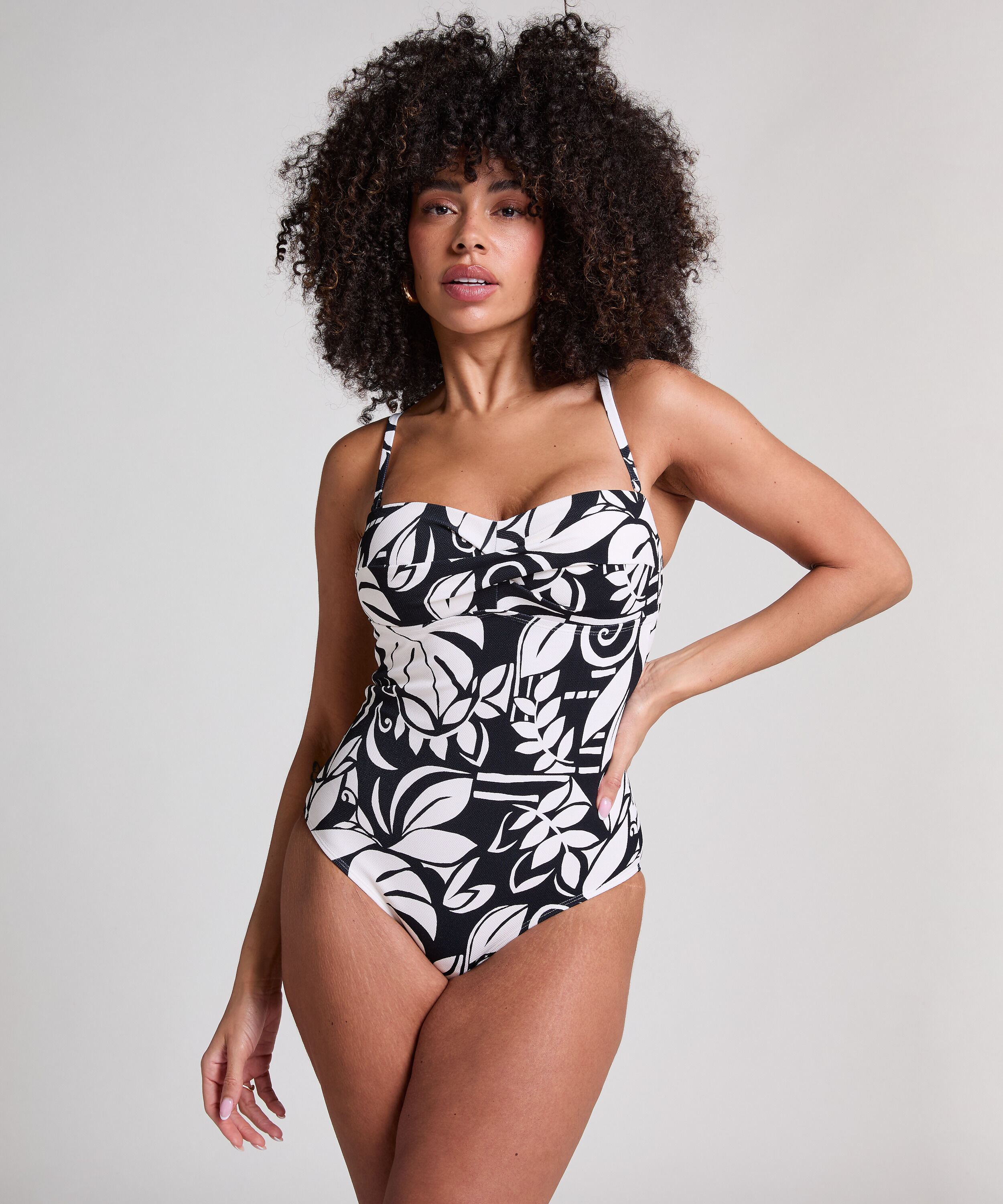 Bañador bandeau Mauritius, Negro