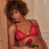 Bralette triangular preformado Rose, Rojo