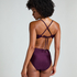 Crop top de bikini Costa, Morado