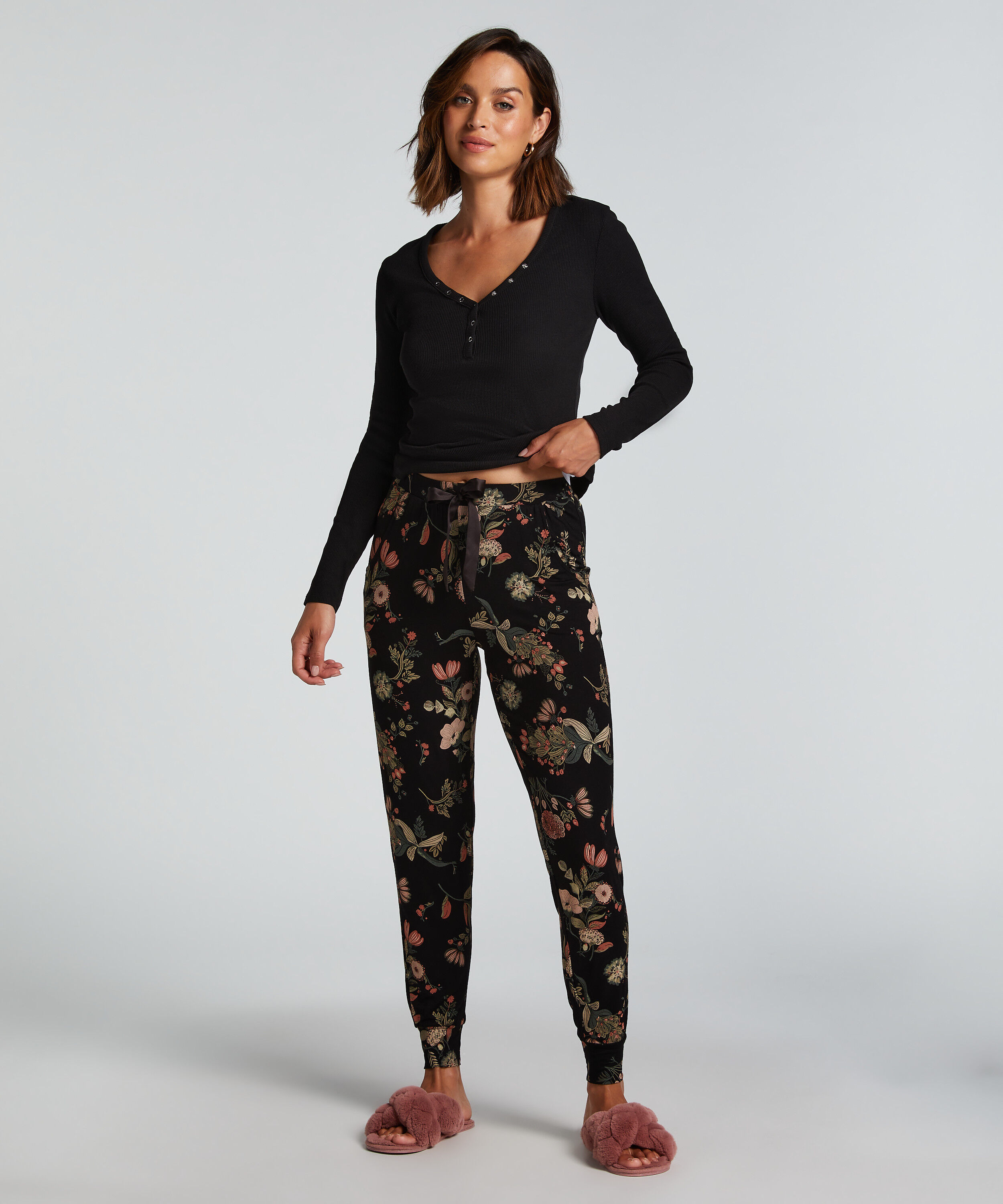 Pantalón de pijama Jersey, Negro