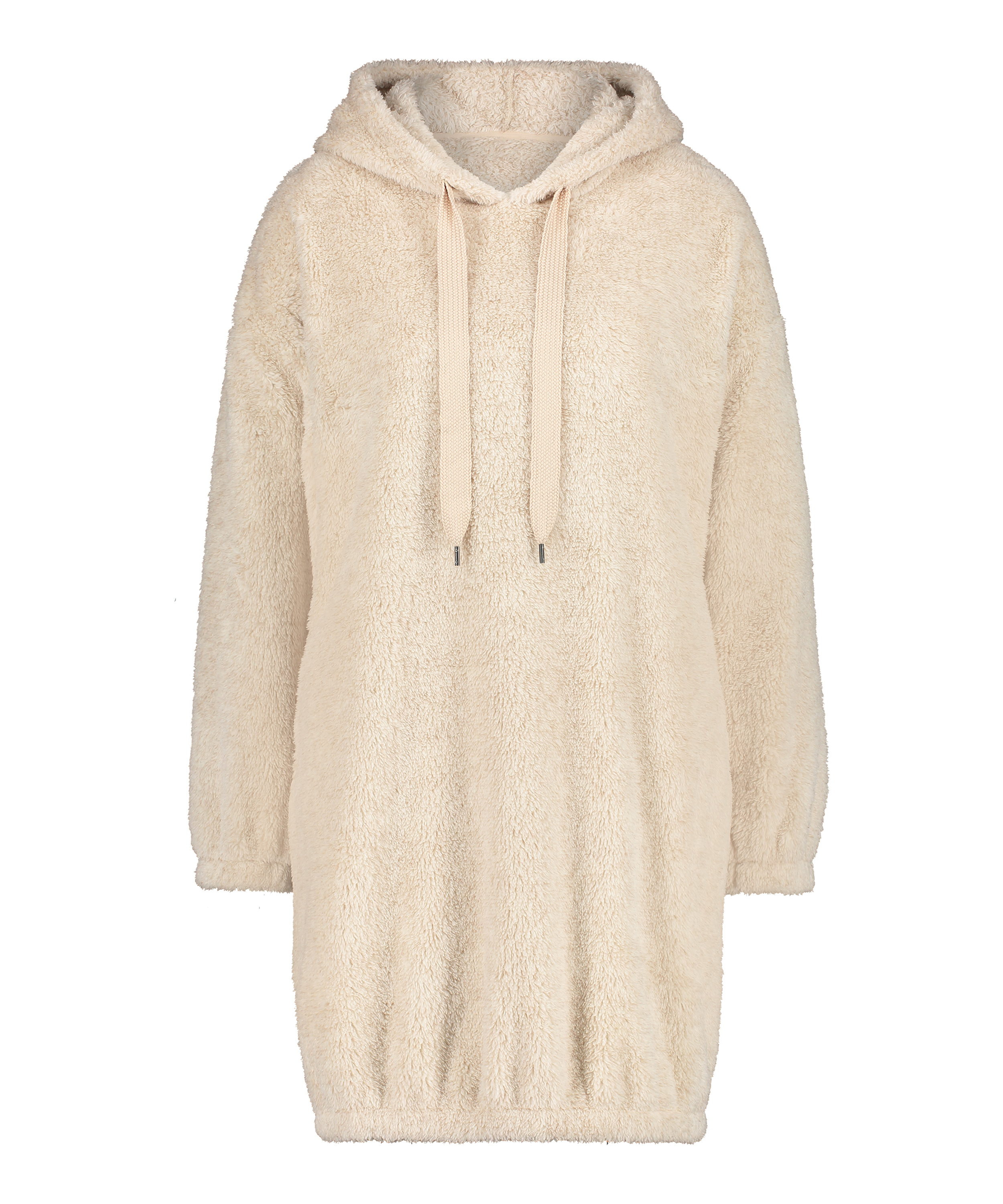 Vestido de polar acurrucado, Beige, main