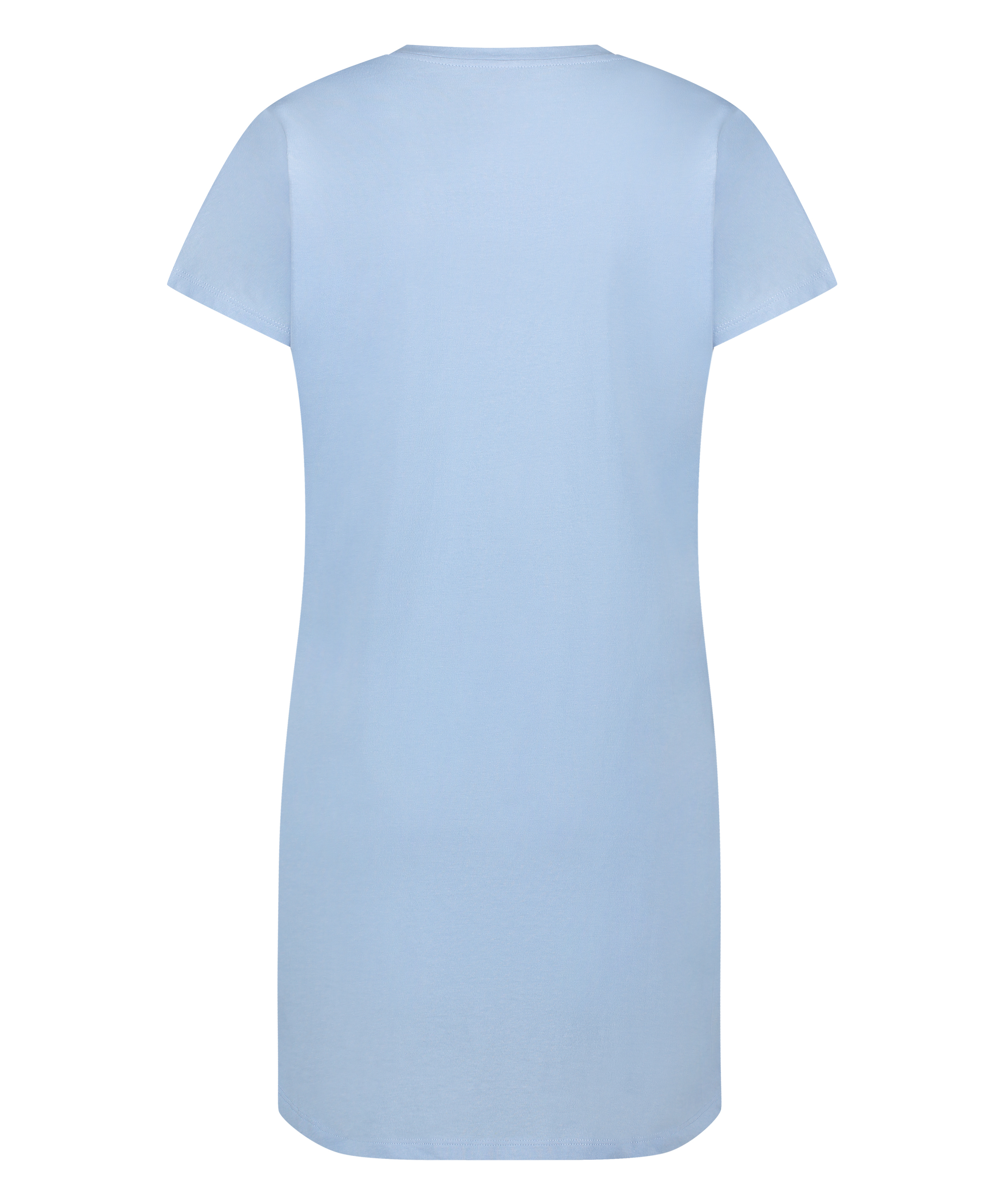 Camisón de escote redondo, Azul, main