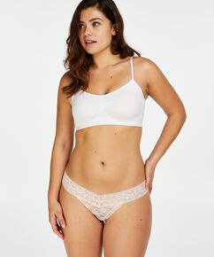 Tanga de corte ultra bajo en forma de V, Rosa