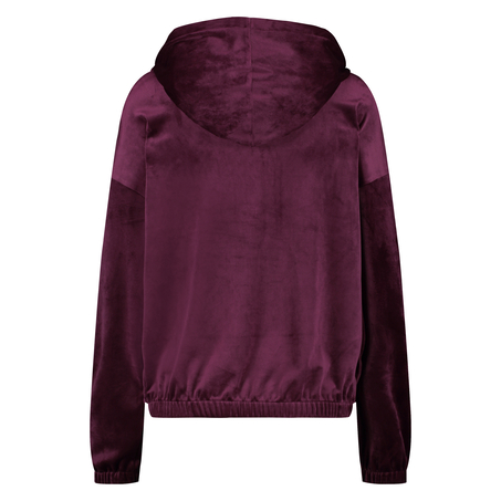 Sudadera con capucha de terciopelo, Rojo