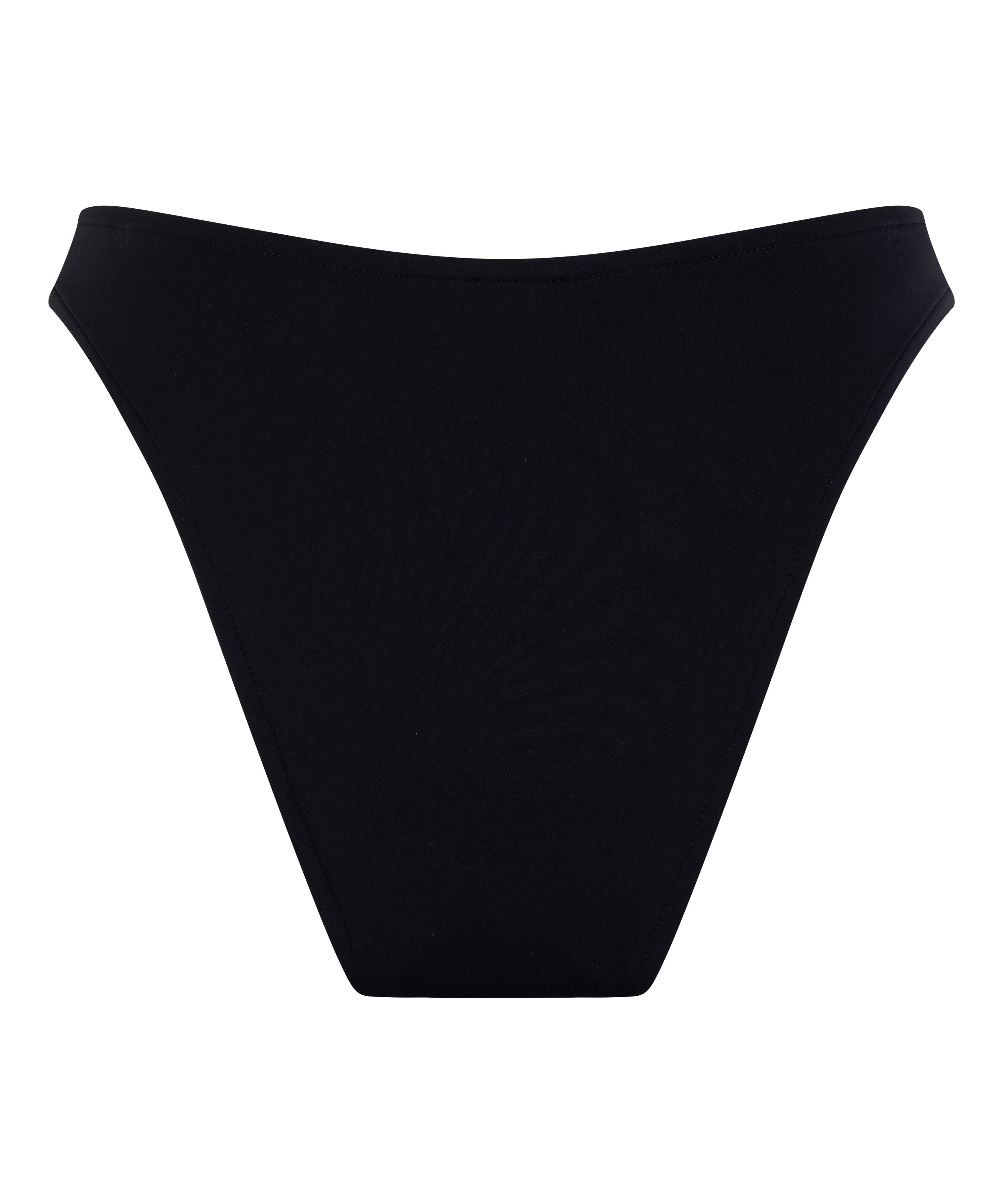 Braguita de bikini de tiro alto de neopreno, Negro, main