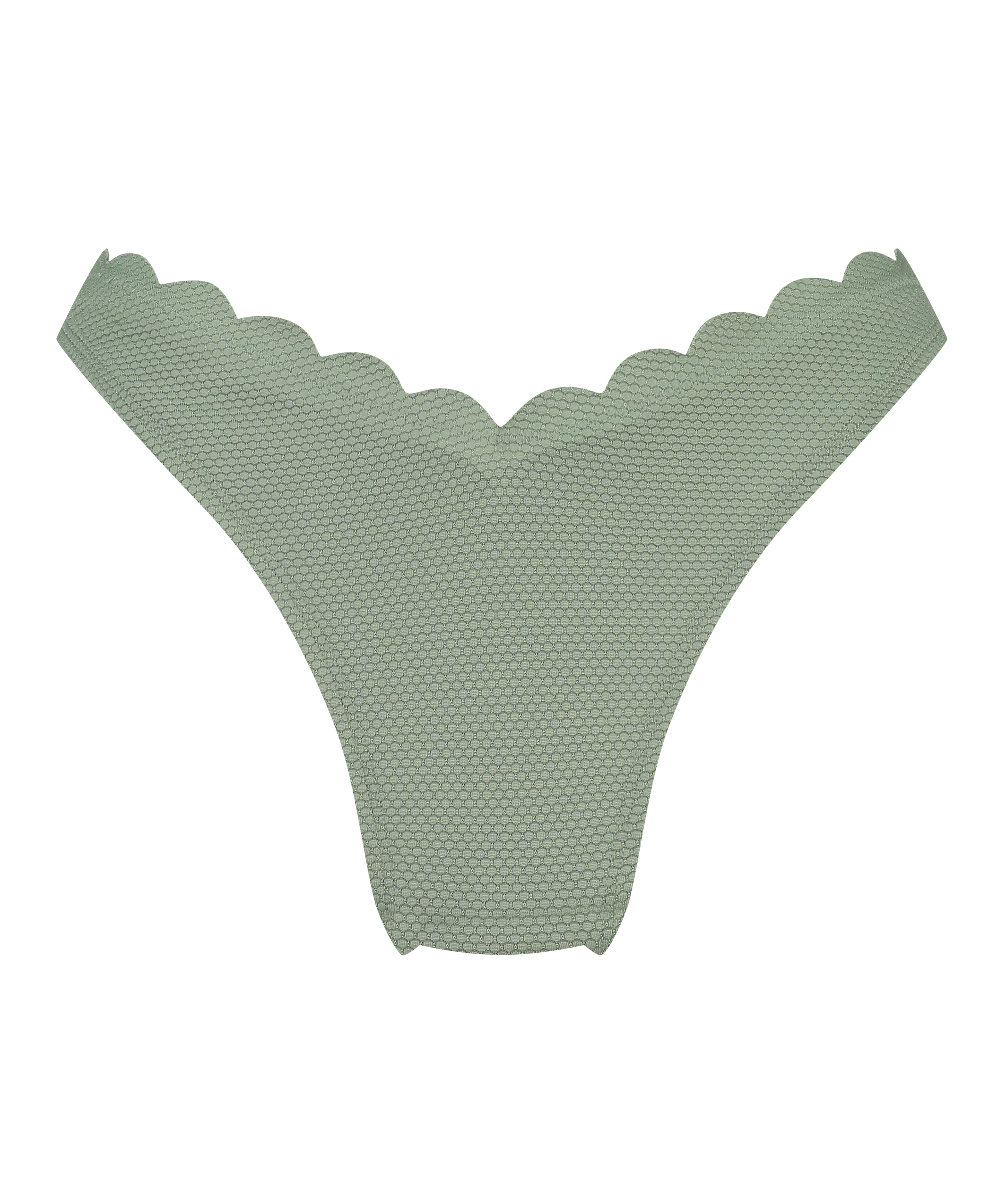 Braguita de Bikini de Corte Alto Scallop, Verde, main