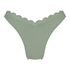 Braguita de Bikini de Corte Alto Scallop, Verde