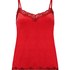 Camiseta top Velours Lace, Rojo