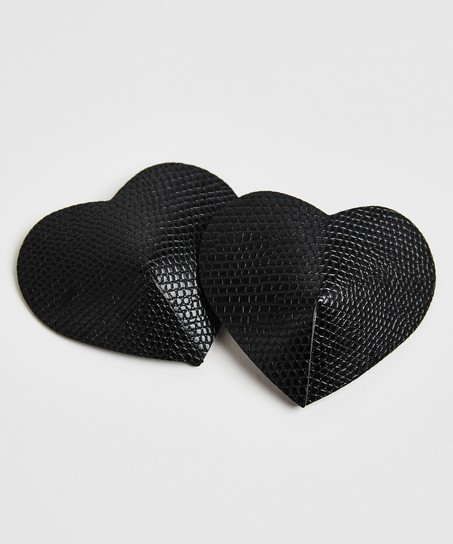 Private cubre-pezones Snake, Negro