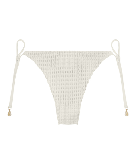 Braguita de Bikini Cheeky Tanga Maui Crochet, Blanco