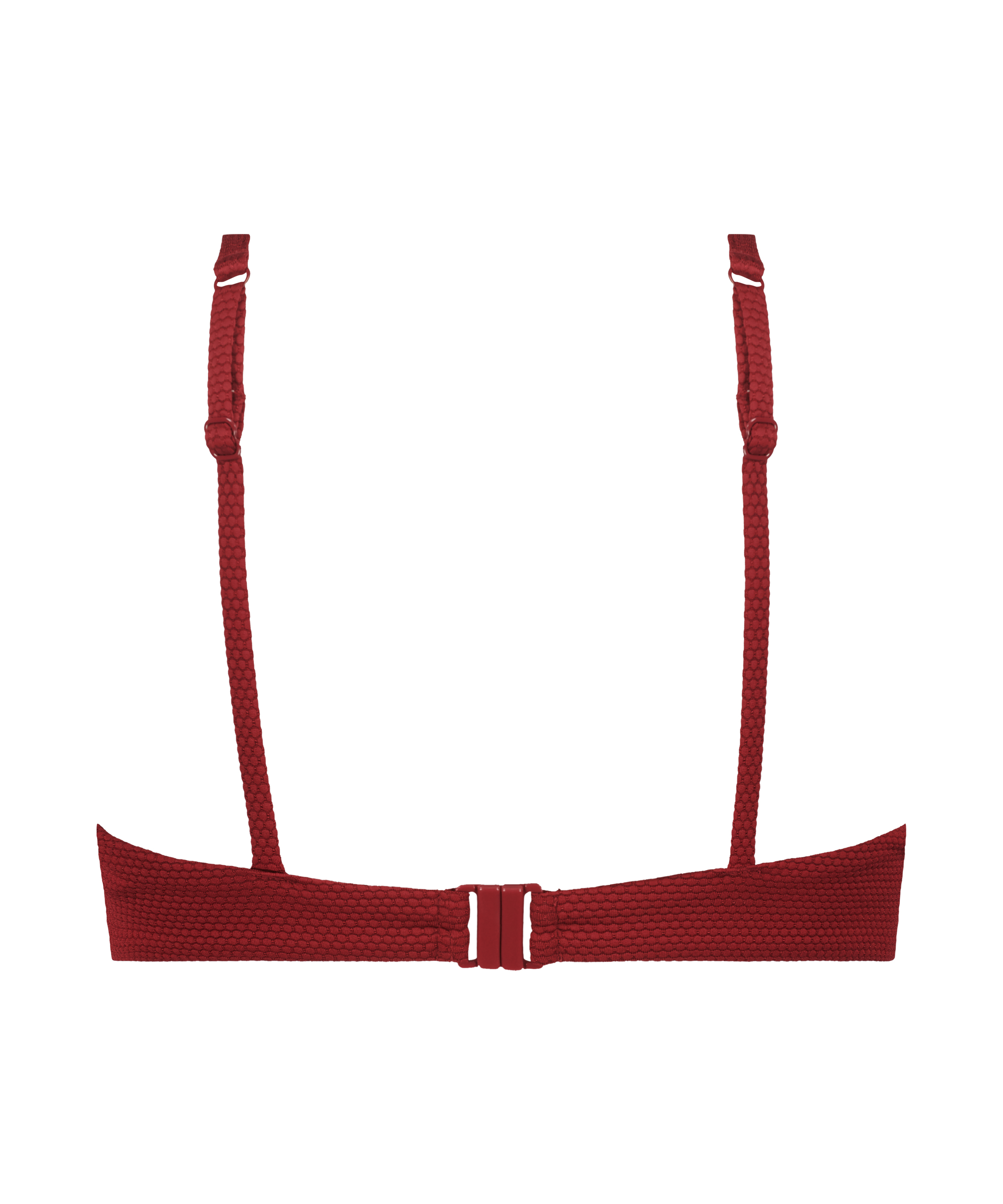Top de bikini de aros no preformado Scallop, Rojo, main