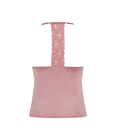 Top Velours Lace, Rosa