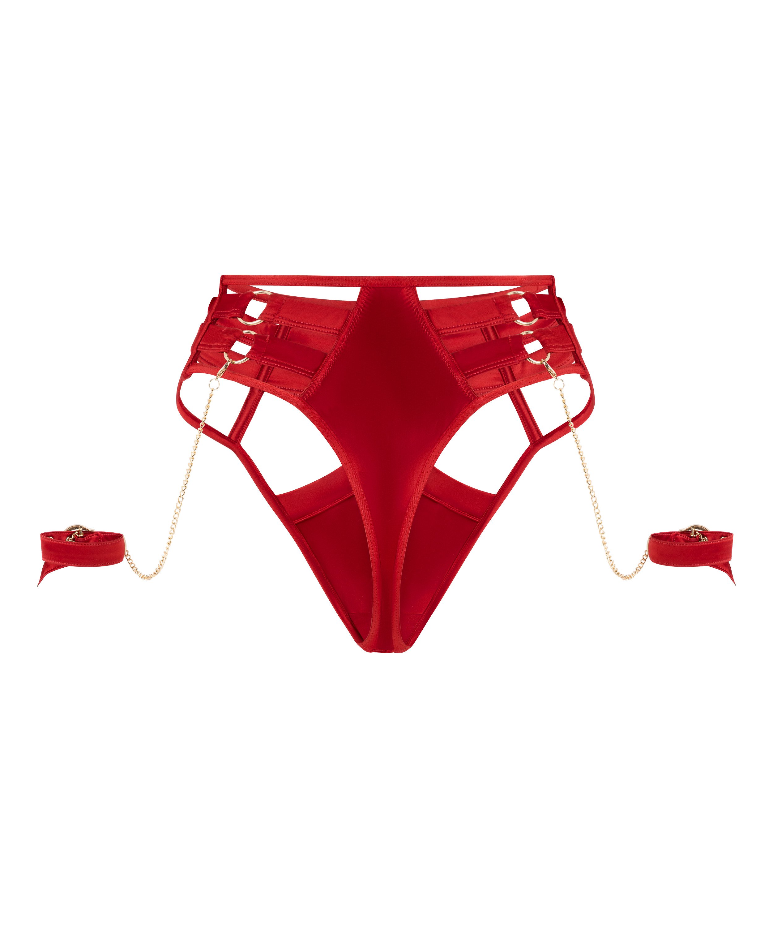 Tanga de talle alto y pernera alta Noeki, Rojo, main