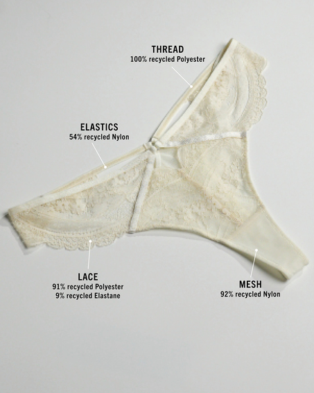 Tanga de tiro alto Wies, Blanco