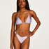 Braguita de bikini de pierna alta con anillas Aruba, Morado