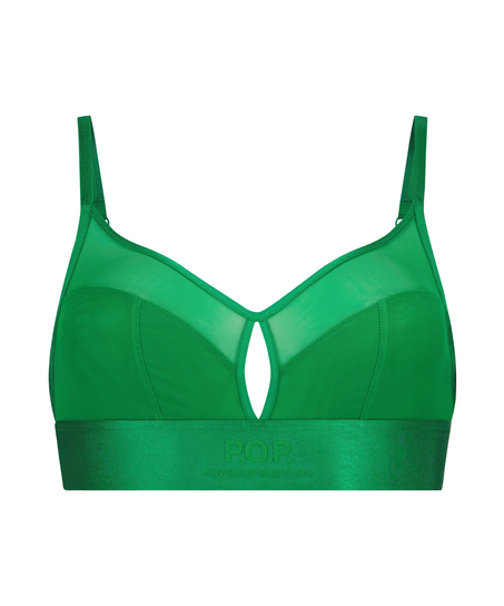 Bralette de rejilla Flexing, Verde