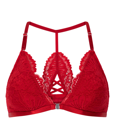 Bralette triangular Whitney, Rojo