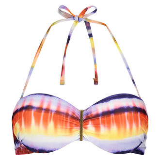 Top de bikini preformado push-up sin tirantes Daze I AM, Azul